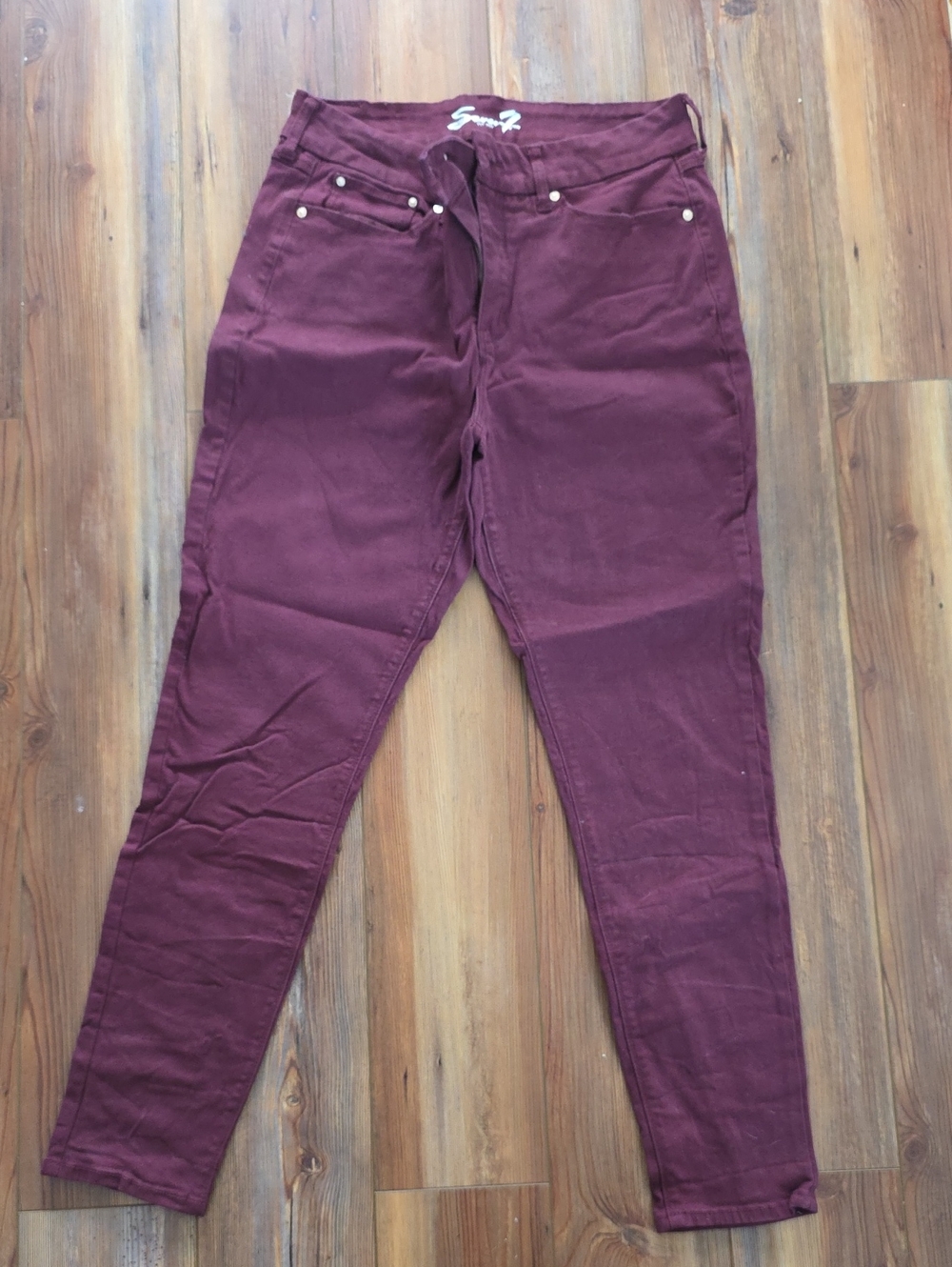 Seven7 Burgundy Skinny Pants